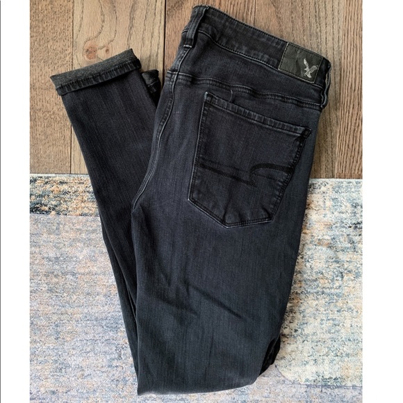American Eagle Outfitters Denim - Super Stretch High Rise Black Jeans